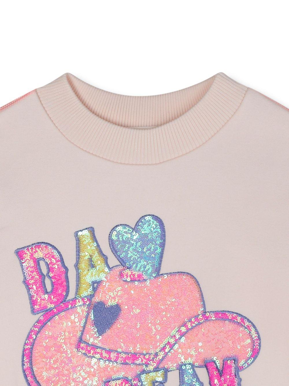 Felpa per bambina Billieblush rosa con paillettes - Rubino Kids