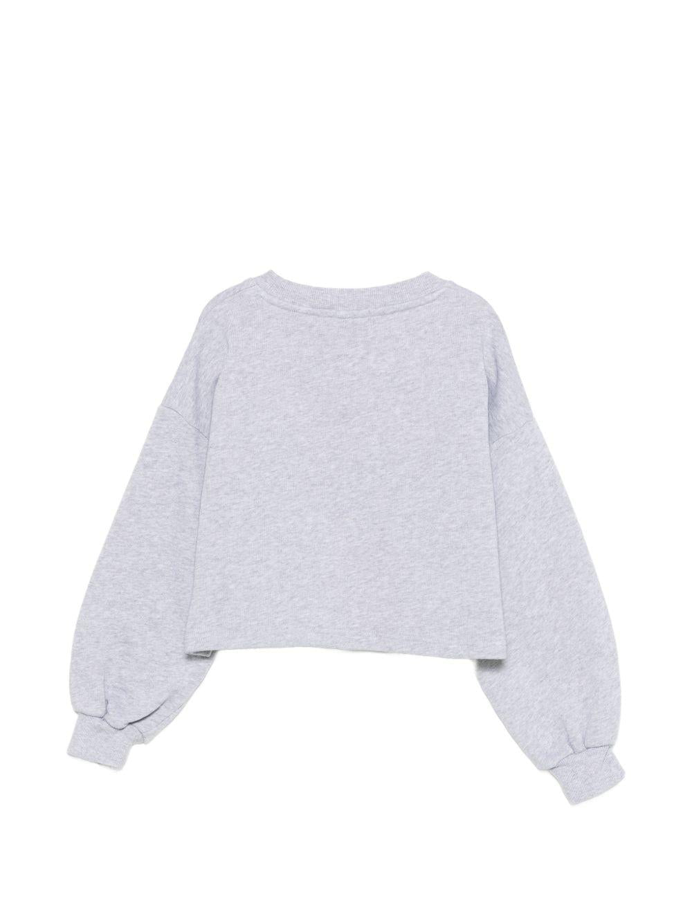 Felpa per bambina Bobo Choses grigia con stampa logo sul davanti - Rubino Kids