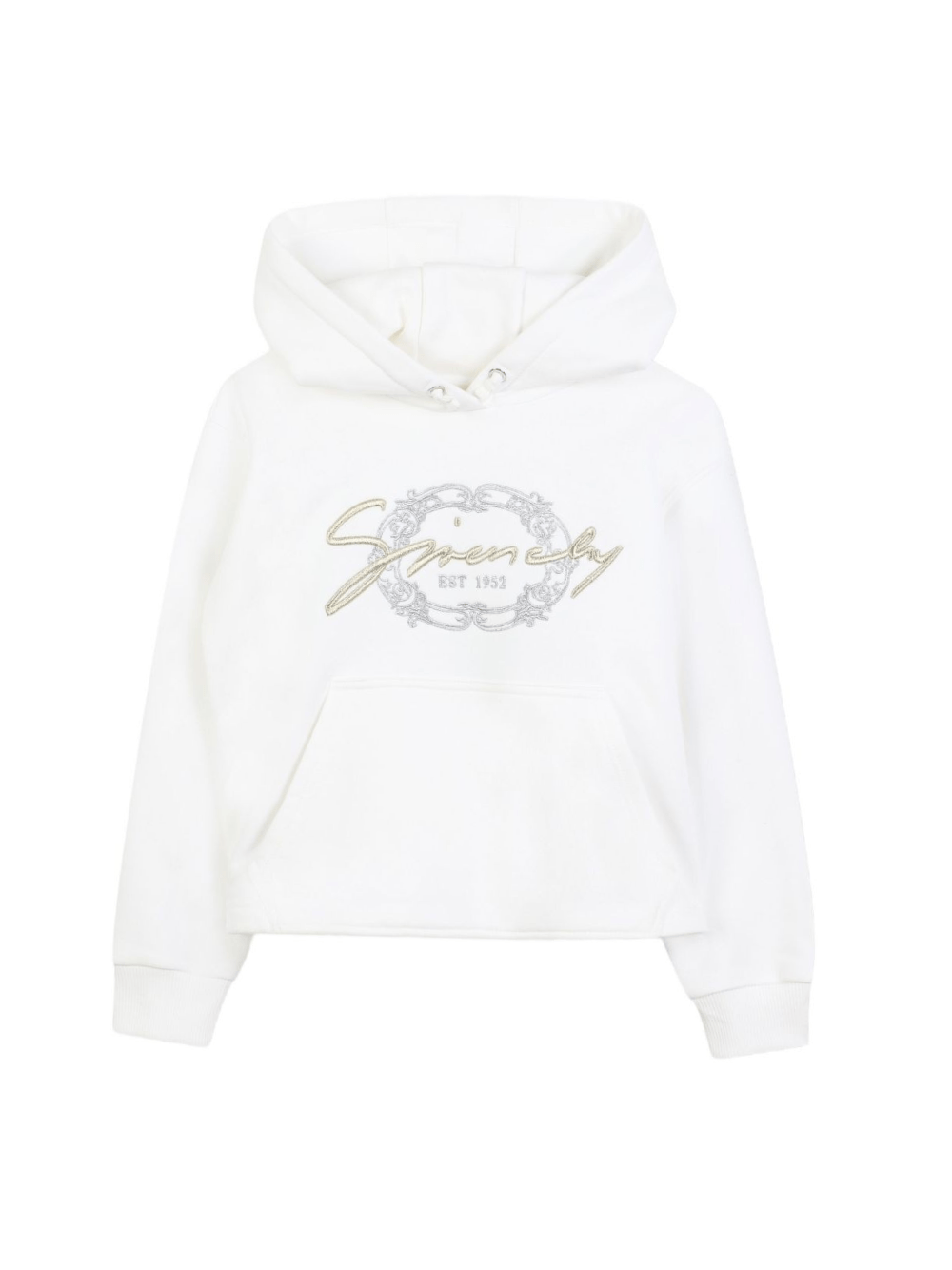 Felpa per bambina Givenchy Kids bianco con cappuccio e logo - Rubino Kids