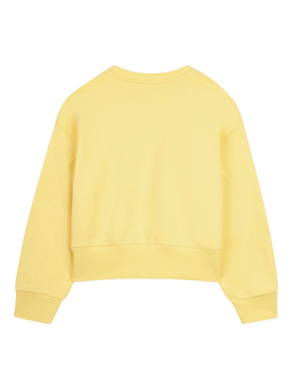 Felpa per bambina Givenchy Kids gialla con stampa a fiori - Rubino Kids