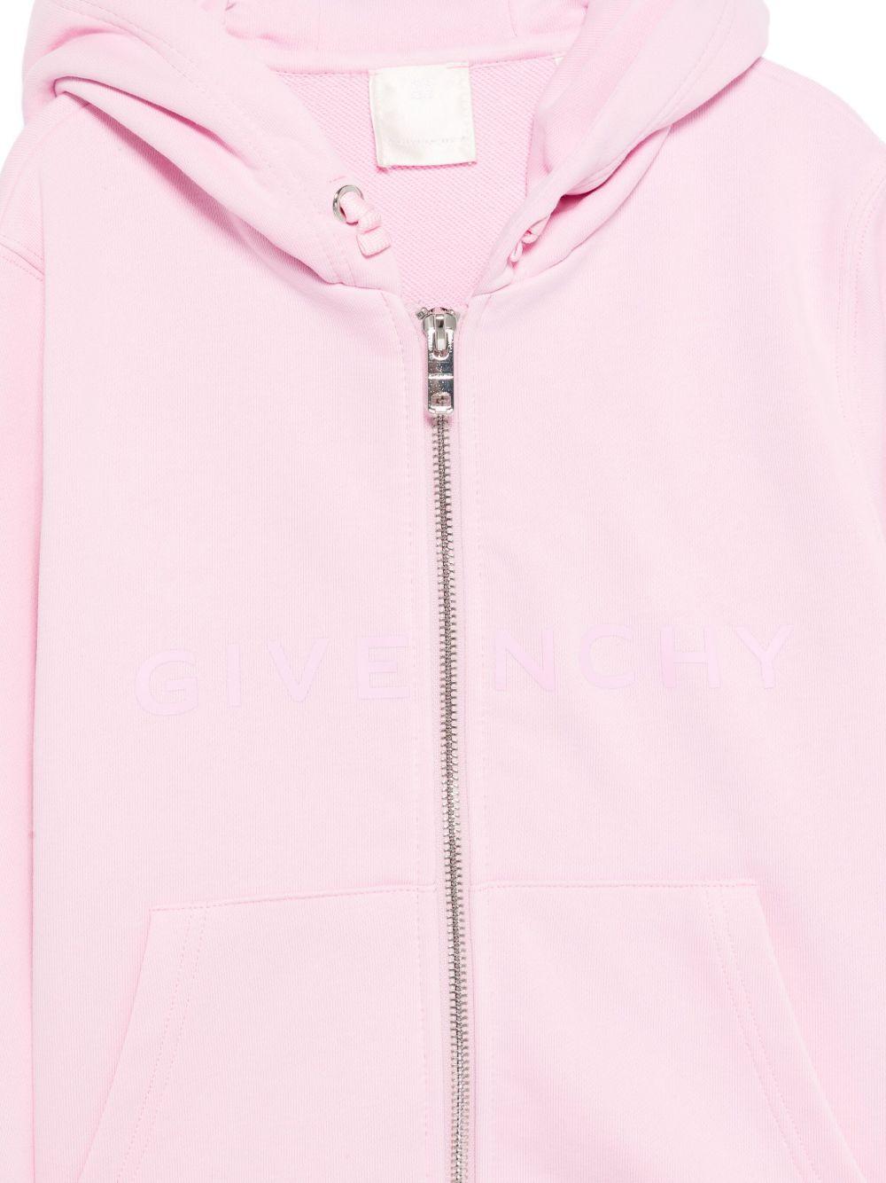 Felpa per bambina Givenchy Kids rosa con cappuccio - Rubino Kids