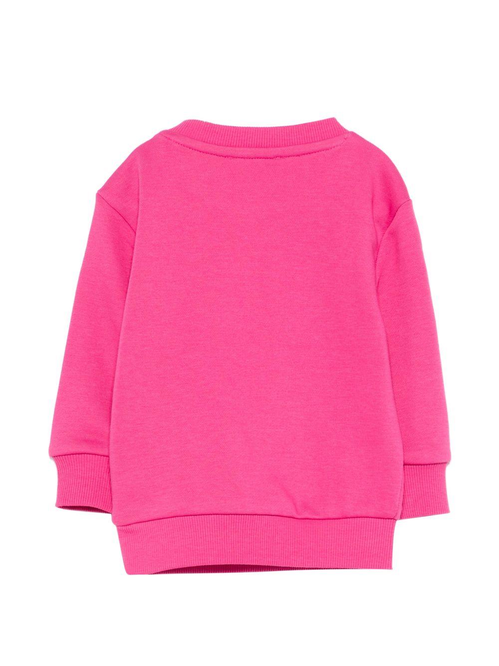 Felpa per bambina John Richmond Junior fucsia con logo sul davanti - Rubino Kids