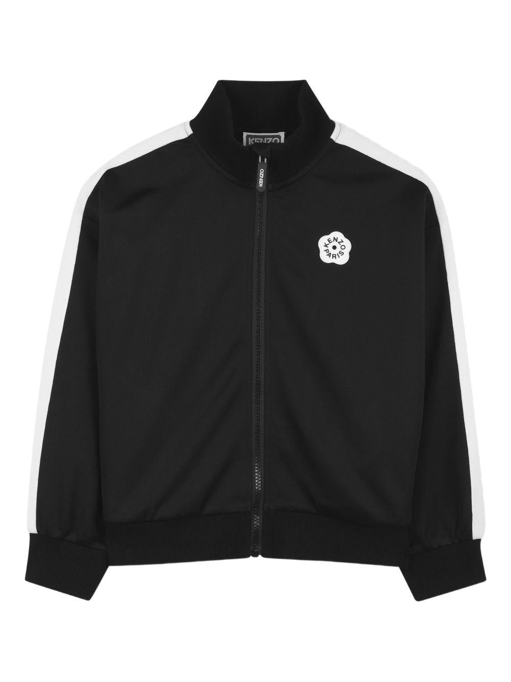 Felpa per bambina Kenzo Kids nera con logo - Rubino Kids