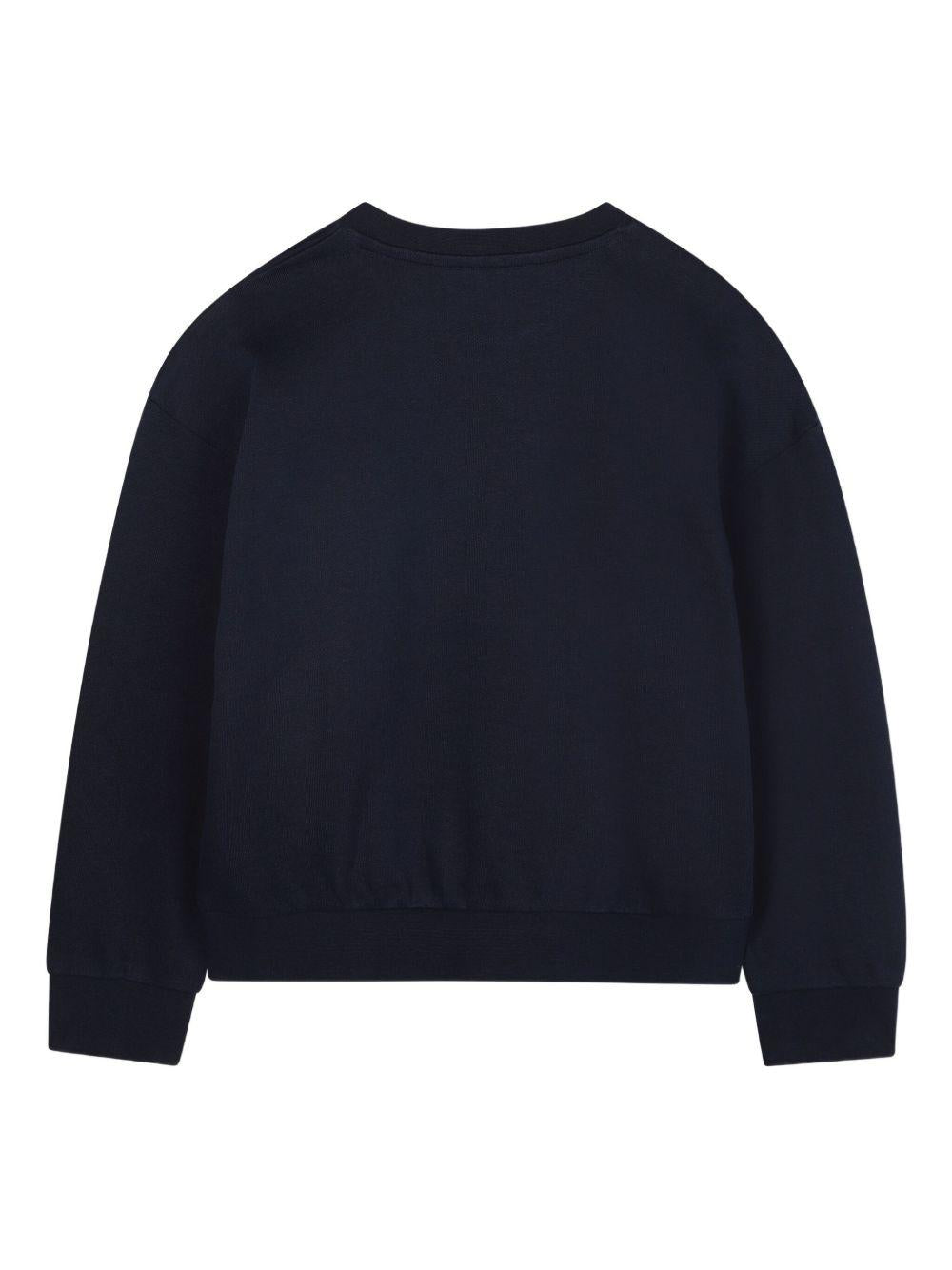 Felpa per bambina Michael Kors Kids blu con stampa logo - Rubino Kids