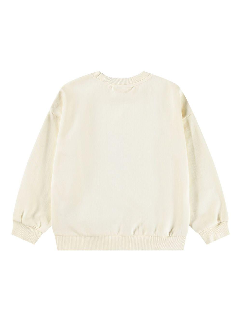 Felpa per bambina Molo bianco in cotone biologico - Rubino Kids