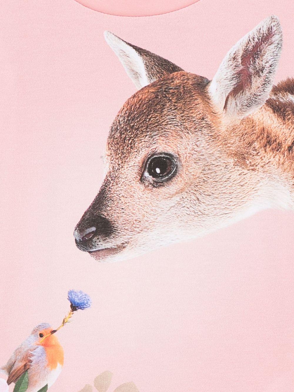 Felpa per bambina Molo rosa con stampa grafica - Rubino Kids