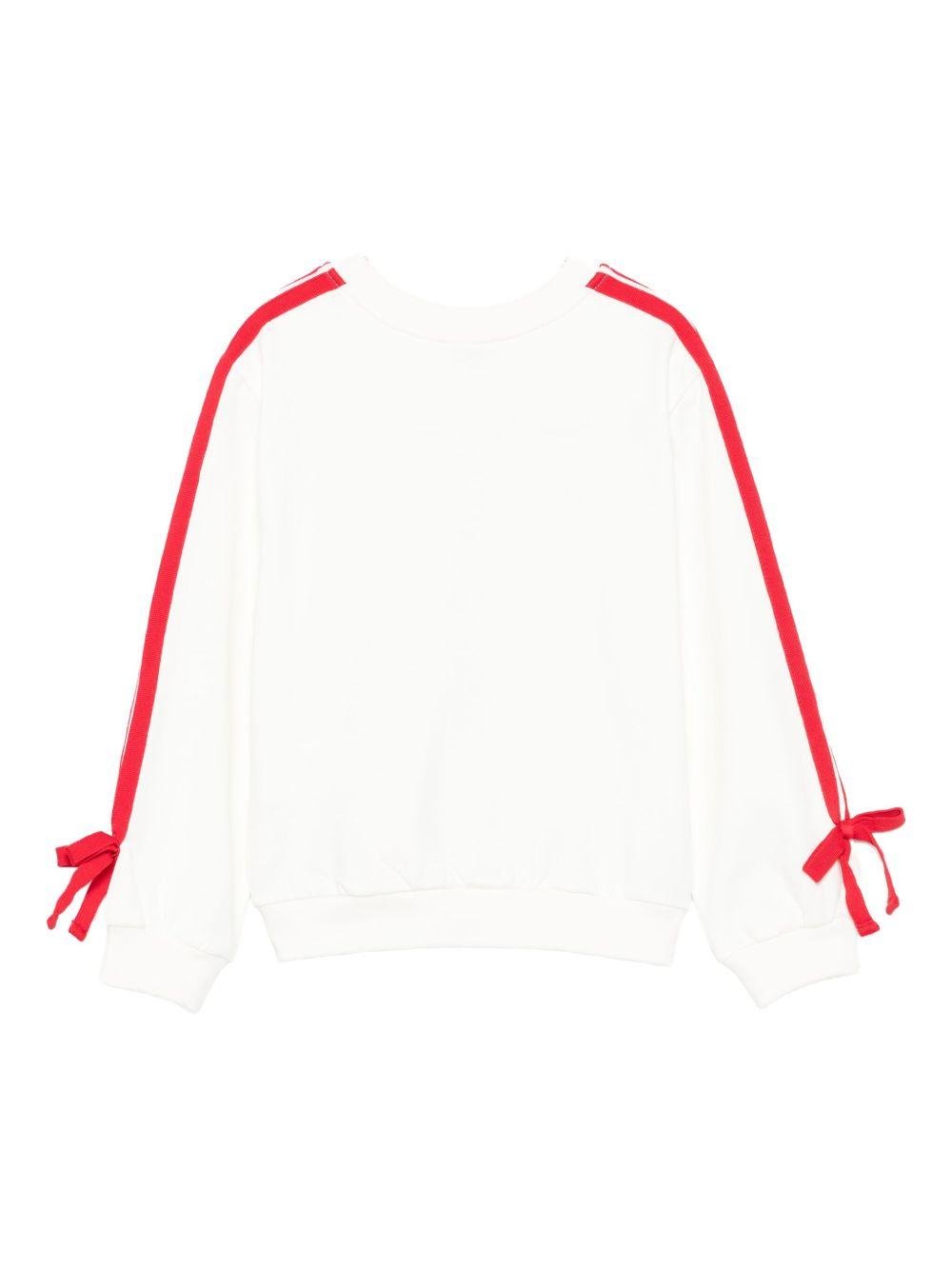 Felpa per bambina Monnalisa bianca con Minnie Mouse - Rubino Kids