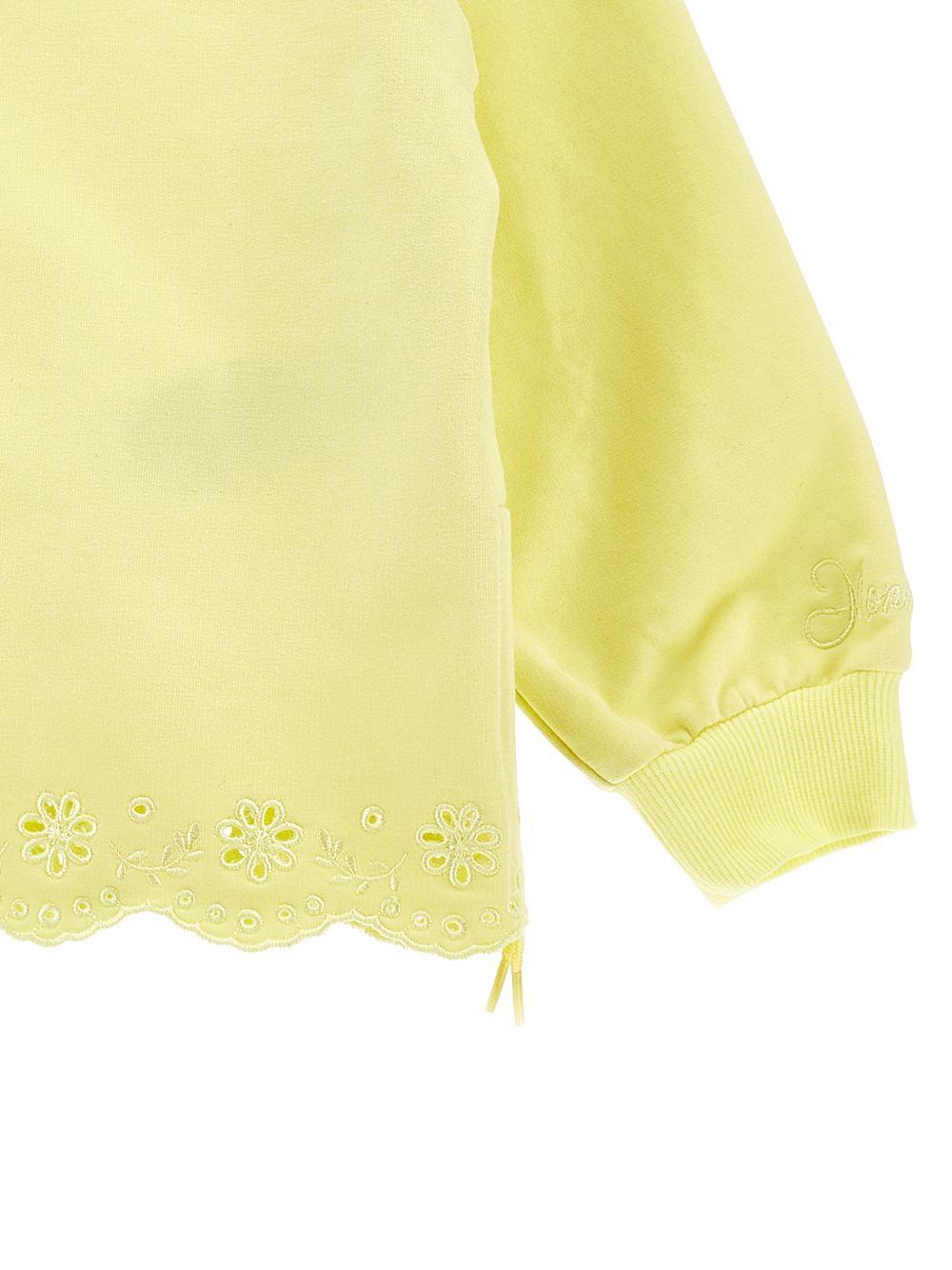 Felpa per bambina Monnalisa giallo con chiusura a coulisse - Rubino Kids