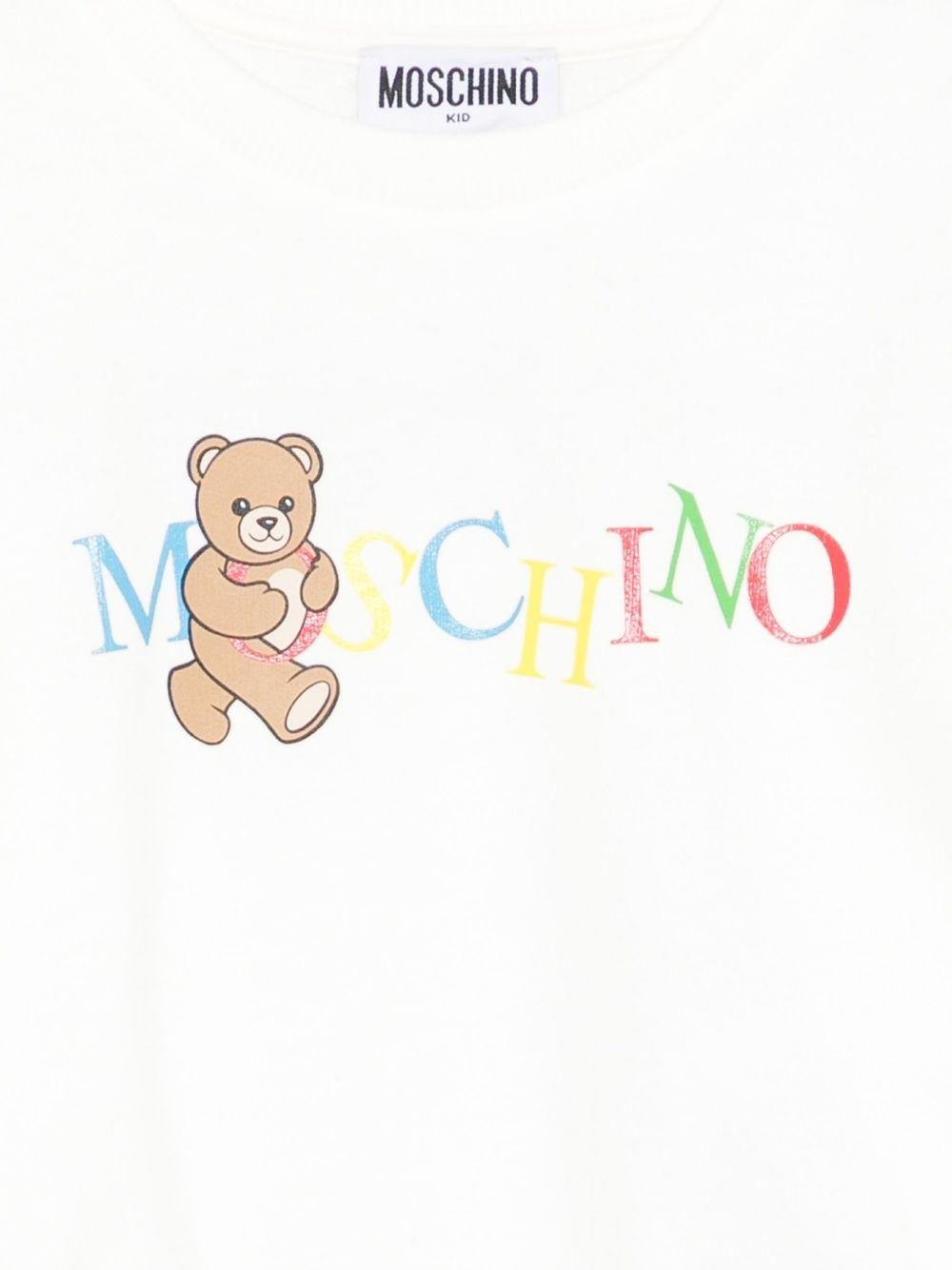 Felpa per bambina Moschino Kids bianca con ruches - Rubino Kids