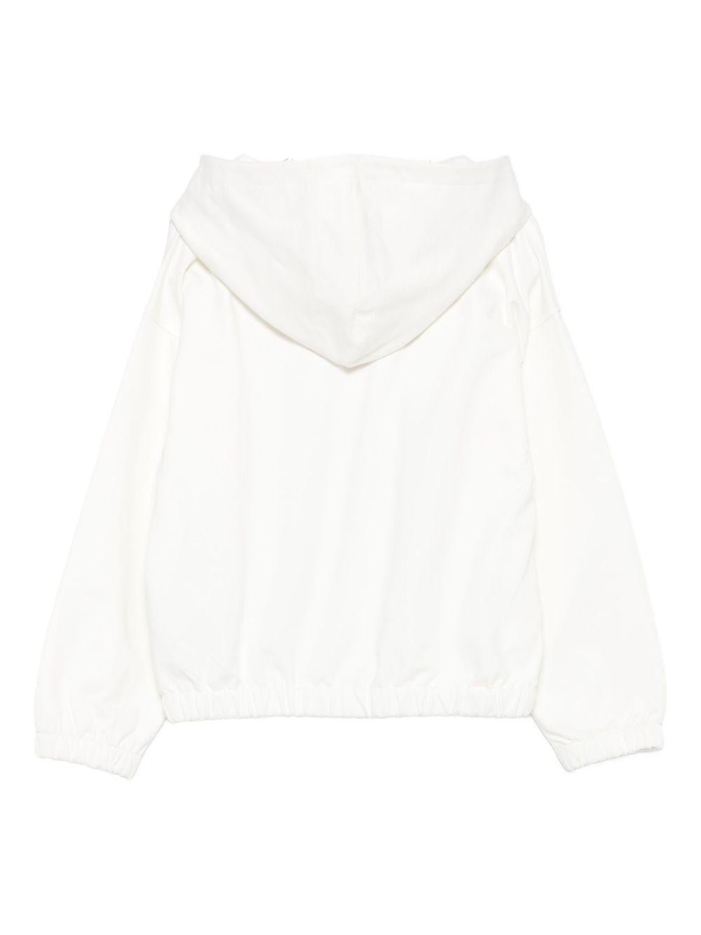 Felpa per bambina Moschino Kids bianca con stampa Teddy Bear - Rubino Kids