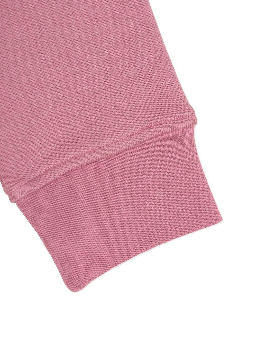 Felpa per bambina Stella McCartney Kids rosa con logo floreale - Rubino Kids