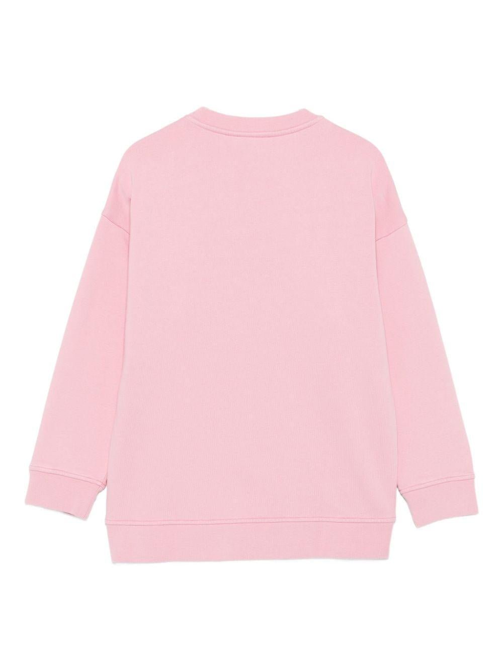 Felpa per bambina Stella McCartney Kids rosa con logo ricamato - Rubino Kids