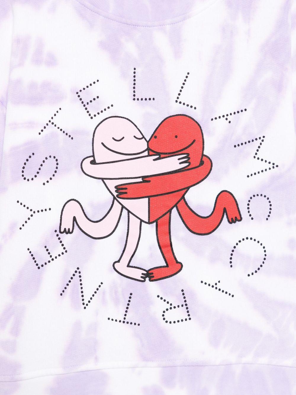 Felpa per bambina Stella McCartney Kids viola con motivo tie - dye - Rubino Kids