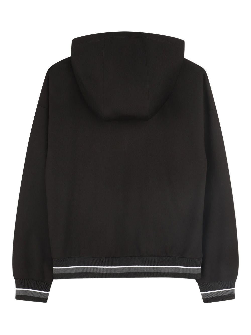 Felpa per bambini Dkny Kids nera con cappuccio e zip - Rubino Kids