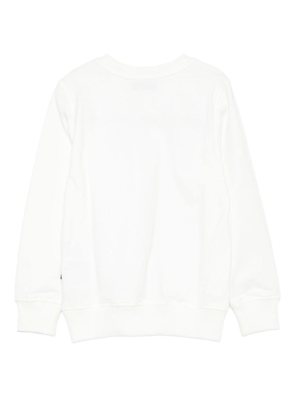 Felpa per bambini Moschino Kids bianca con ricamo Teddy Bear - Rubino Kids