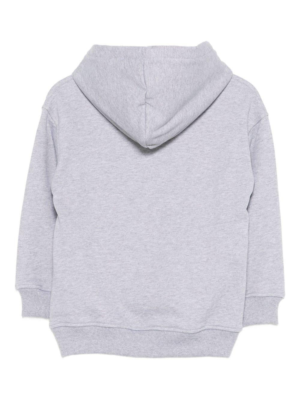 Felpa per bambini Moschino Kids grigia con stampa Teddy Bear - Rubino Kids