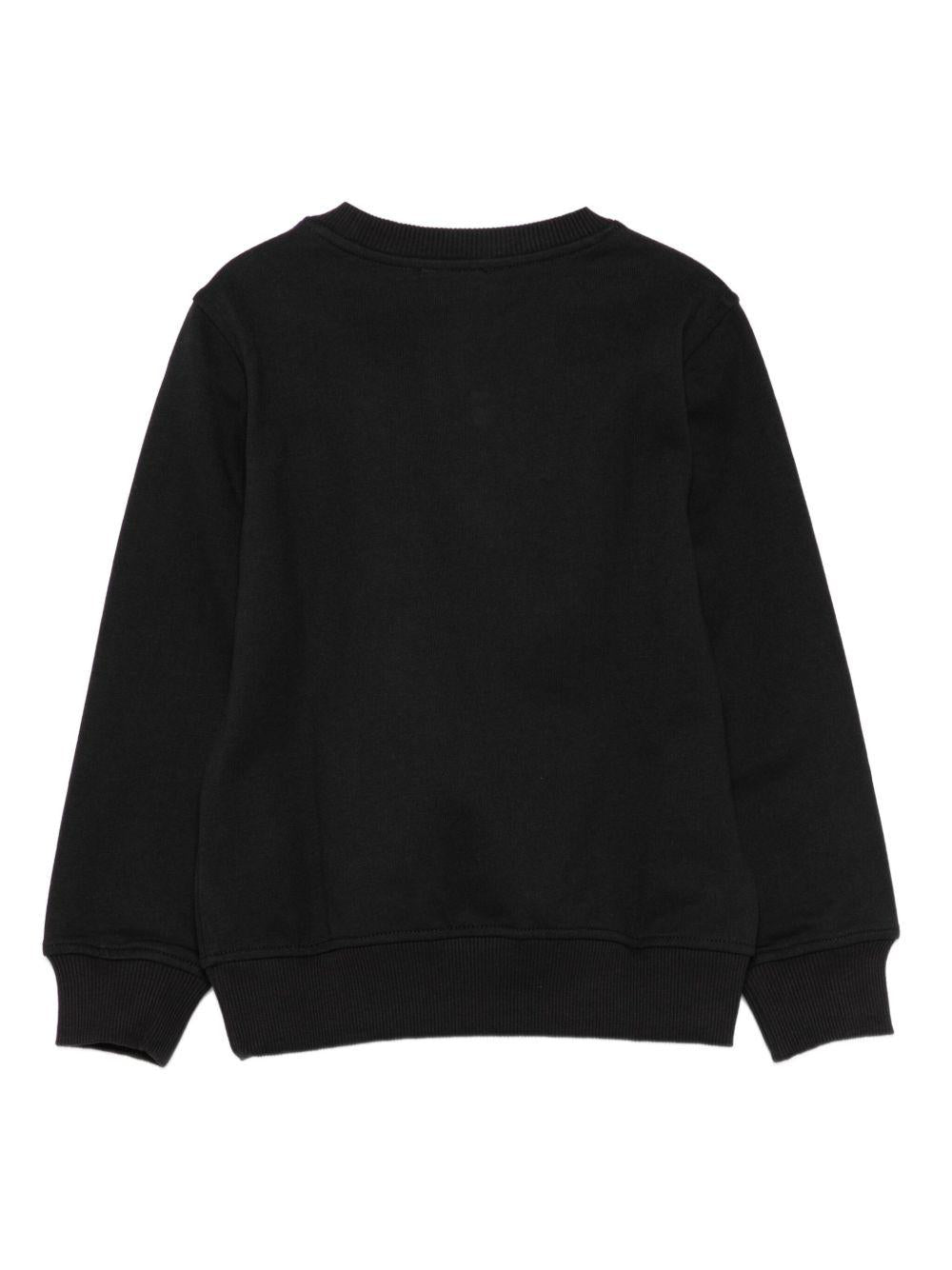 Felpa per bambini Moschino Kids nera con stampa Teddy Bear - Rubino Kids