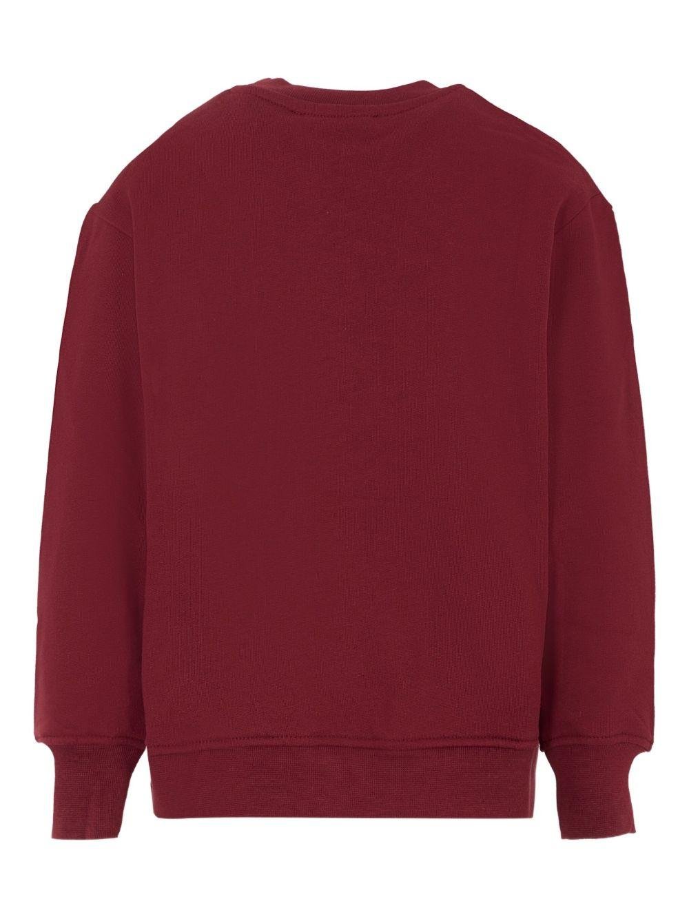 Felpa per bambini MSGM Kids rosso con logo sul davanti - Rubino Kids