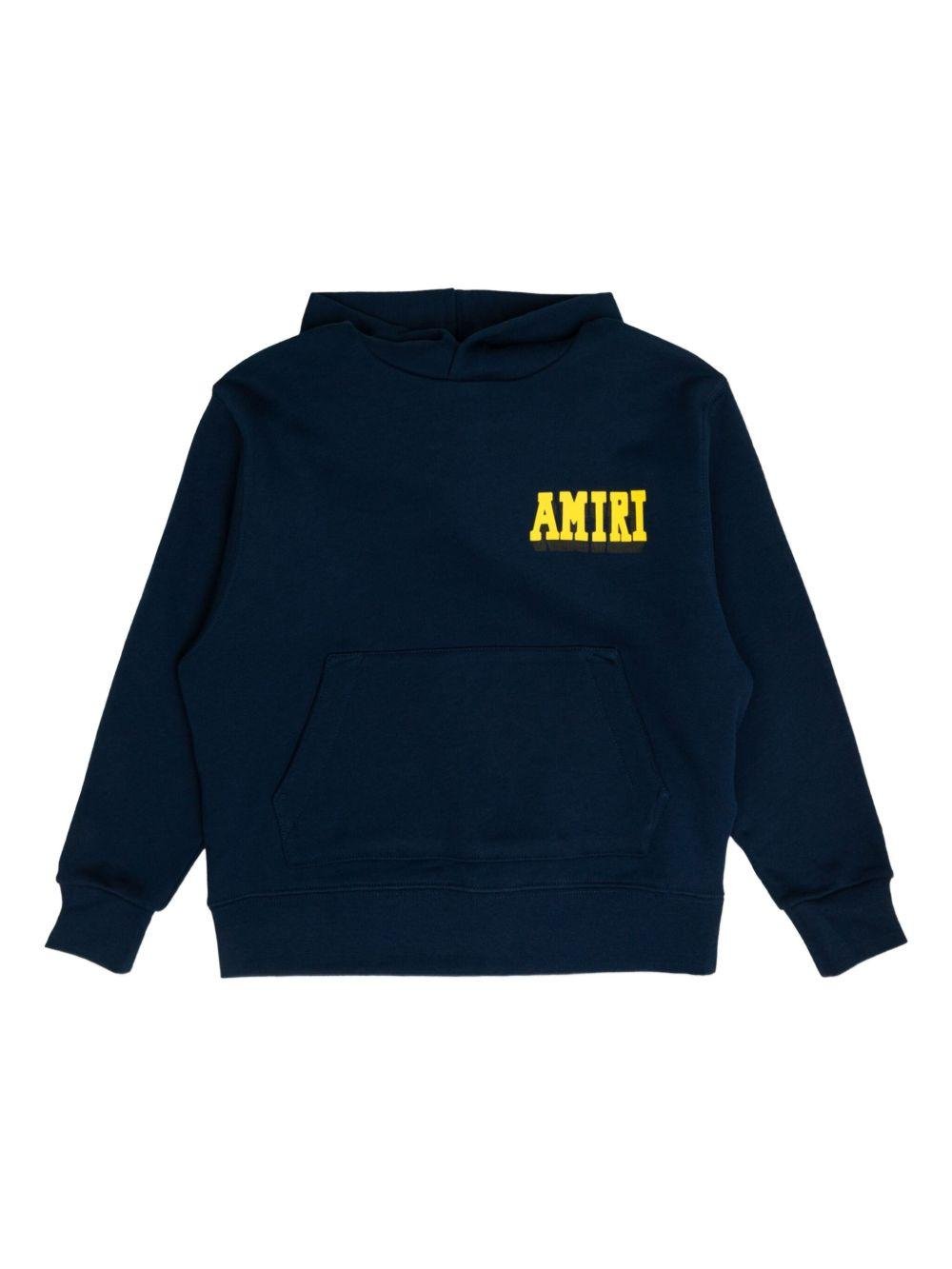 Felpa per bambino Amiri Kids blu con cappuccio - Rubino Kids