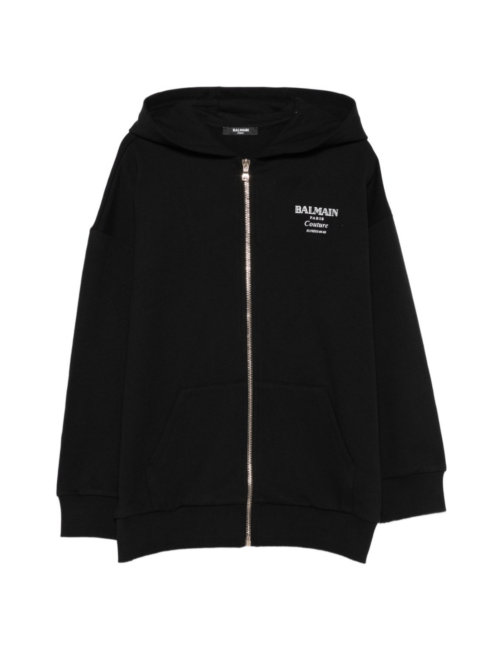 Felpa per bambino Balmain Kids nera con chiusura con zip - Rubino Kids