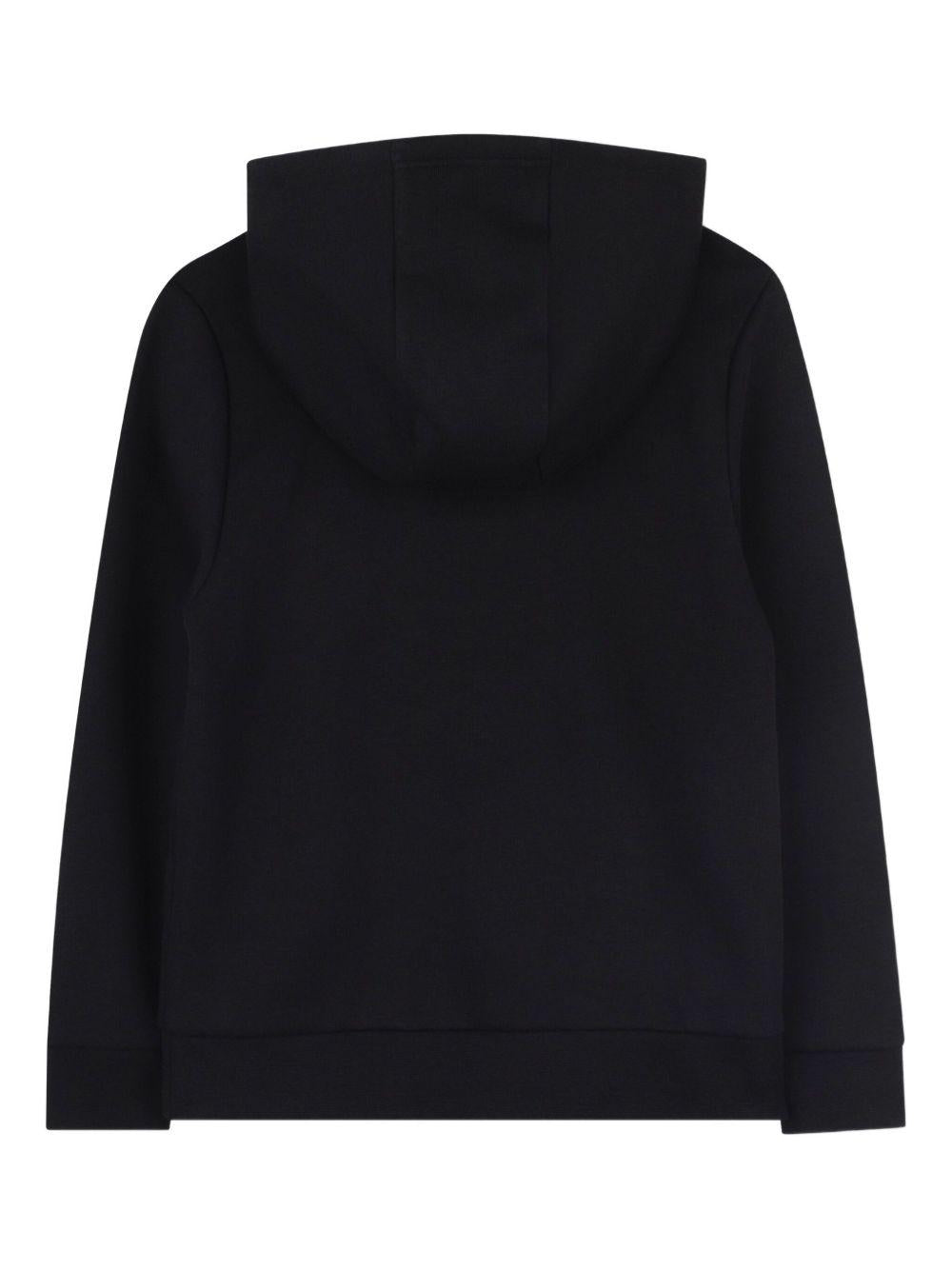 Felpa per bambino BOSS Kids nera con cappuccio - Rubino Kids