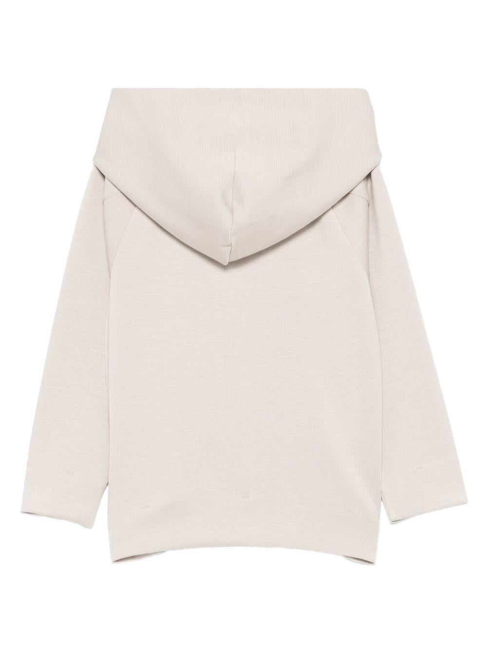 Felpa per bambino Emporio Armani Kids beige con scollo con cappuccio - Rubino Kids