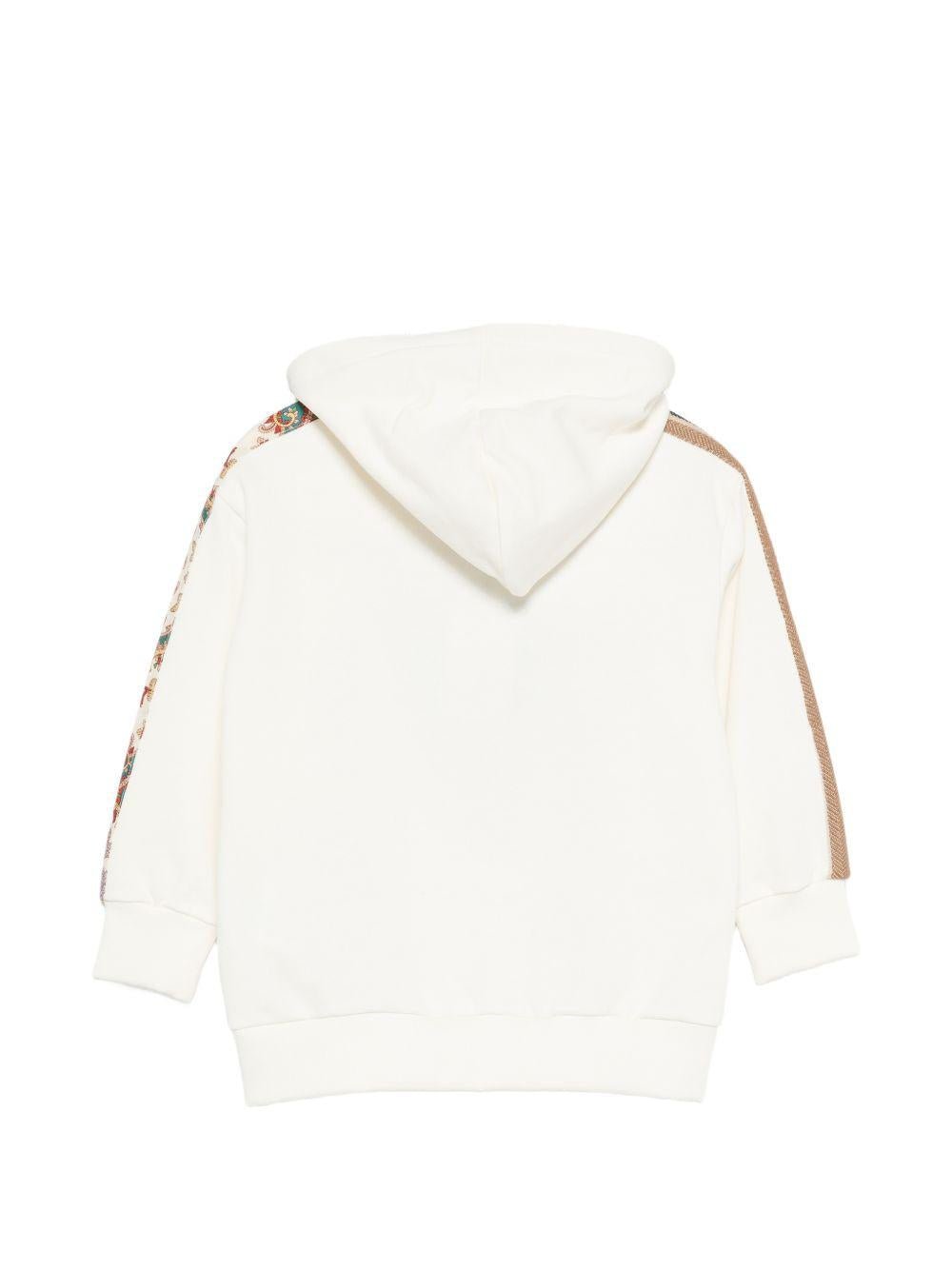 Felpa per bambino Etro Kids bianca con cappuccio - Rubino Kids