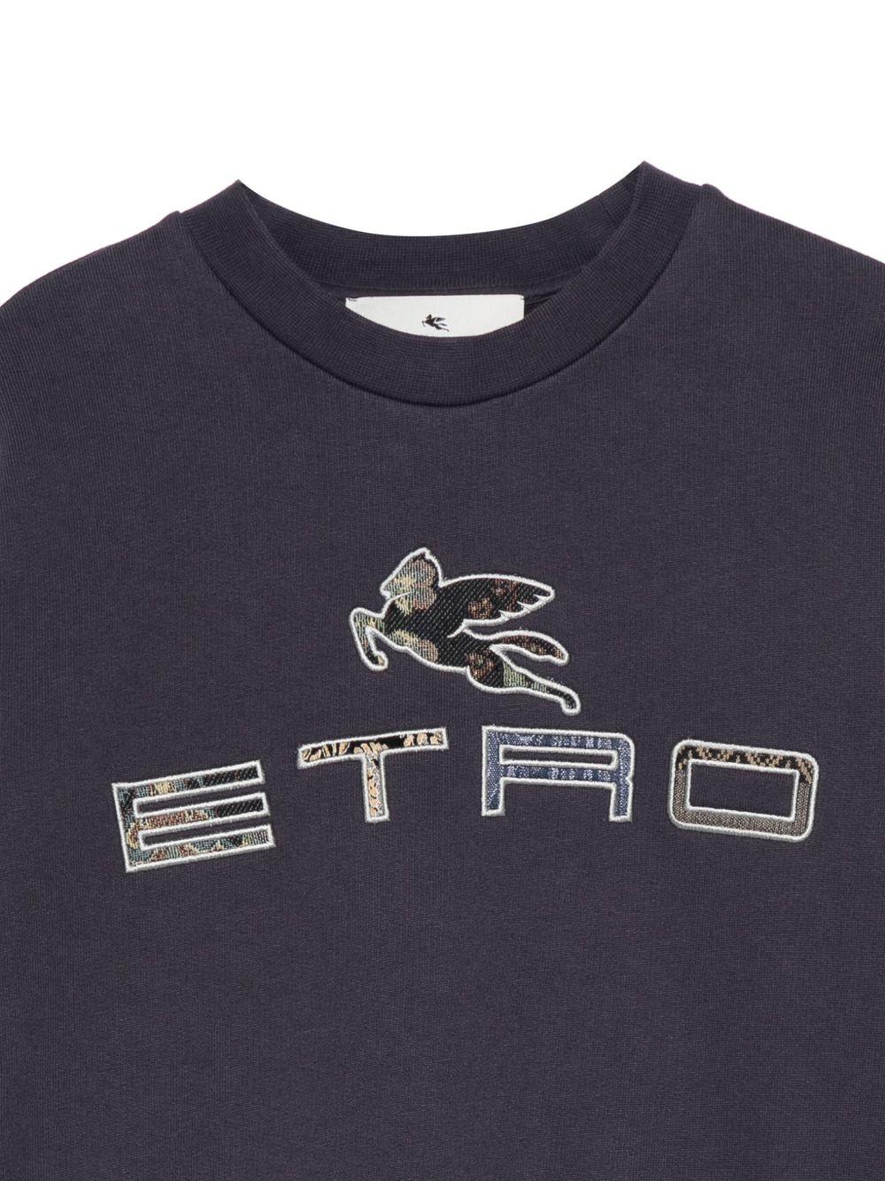 Felpa per bambino ETRO KIDS blu con motivo Pegaso - Rubino Kids