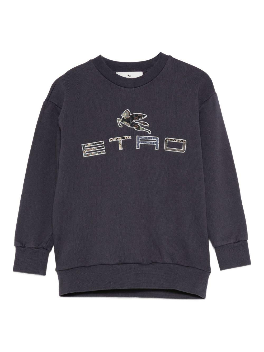 Felpa per bambino ETRO KIDS blu con motivo Pegaso - Rubino Kids