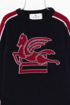 Felpa per bambino ETRO KIDS blu con motivo Pegaso sul davanti - Rubino Kids