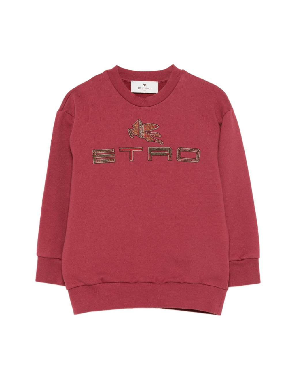 Felpa per bambino ETRO KIDS rossa con logo ricamato - Rubino Kids