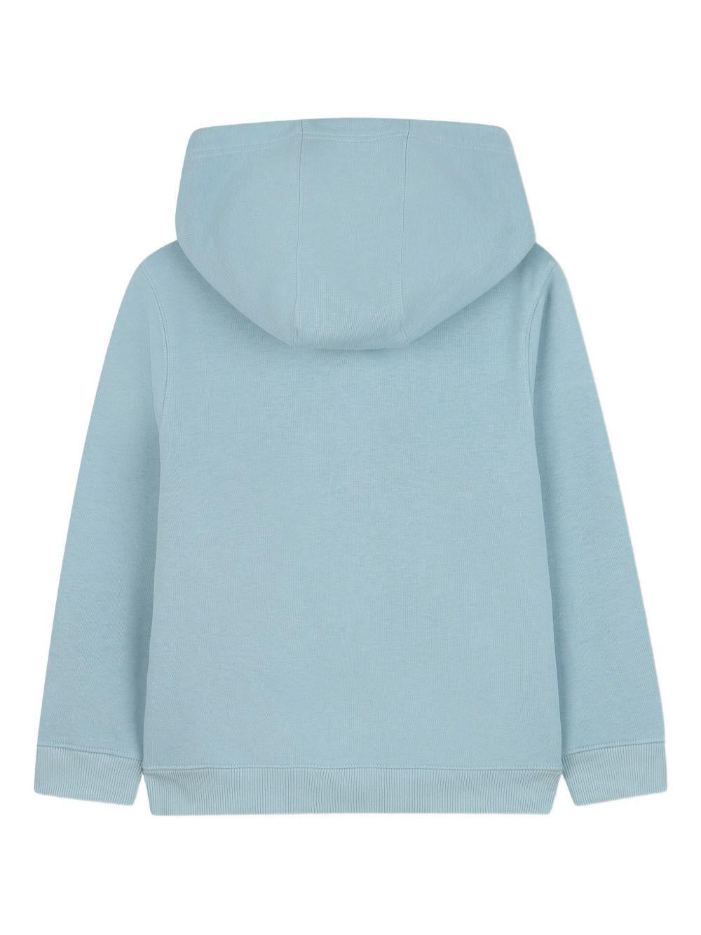 Felpa per bambino Givenchy Kids azzurro con chiusura frontale con zip - Rubino Kids
