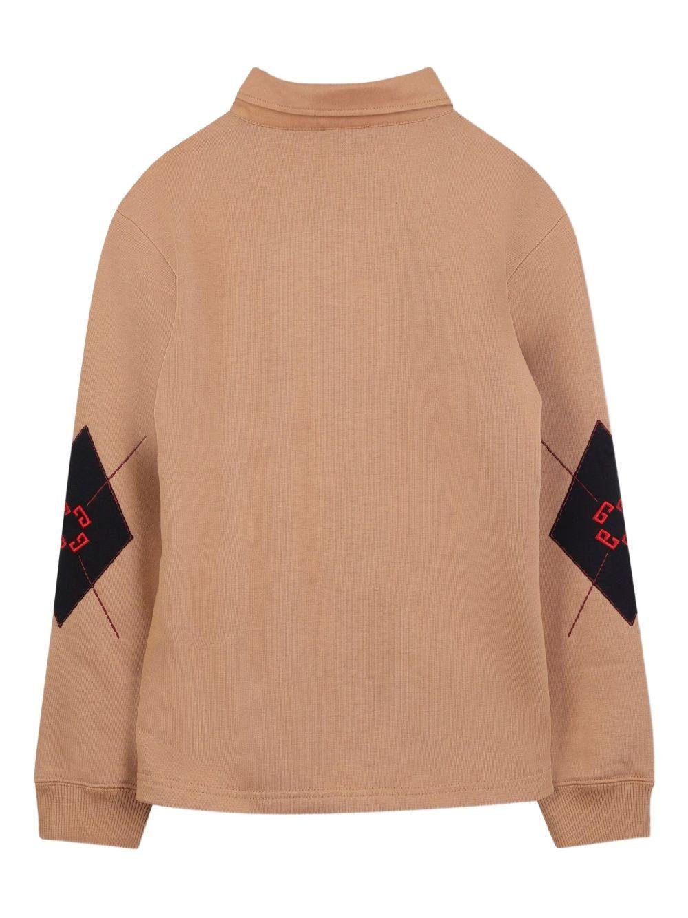 Felpa per bambino Givenchy Kids beige con colletto alla francese - Rubino Kids