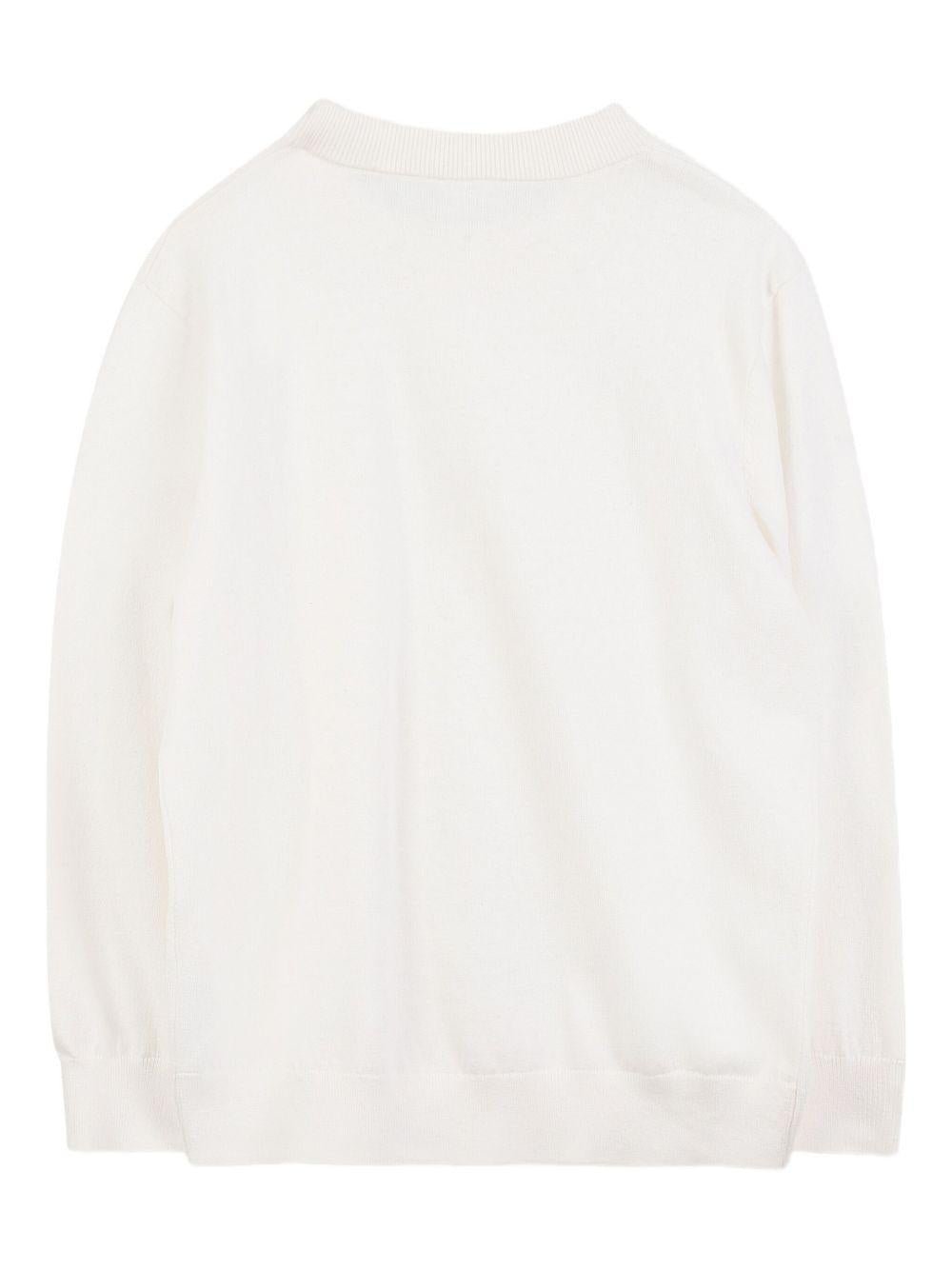 Felpa per bambino Givenchy Kids bianca con logo ricamato - Rubino Kids