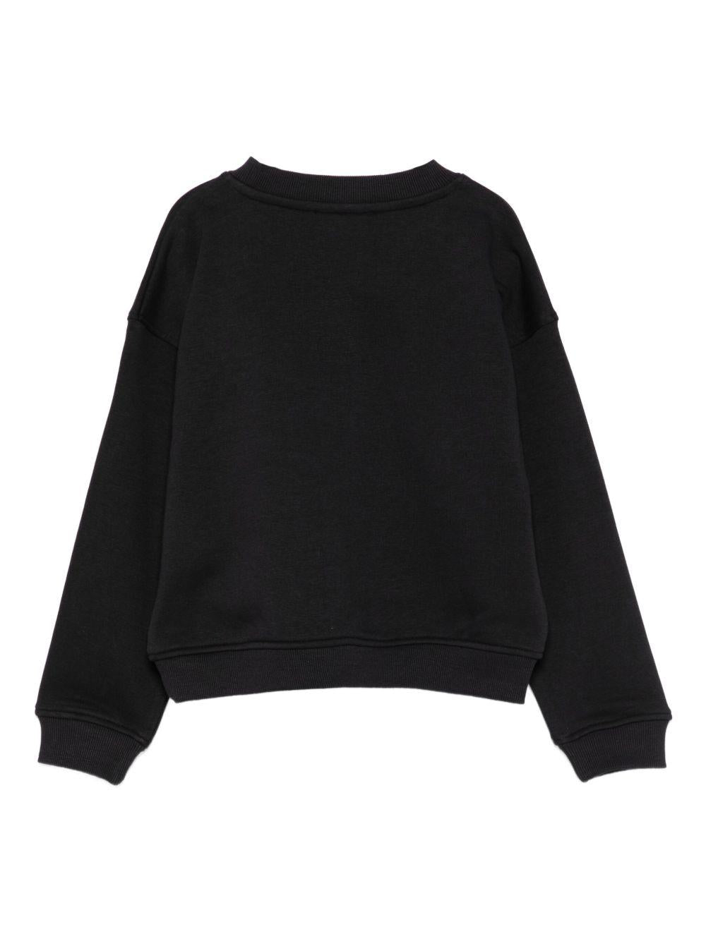 Felpa per bambino John Richmond Junior nero con logo - Rubino Kids