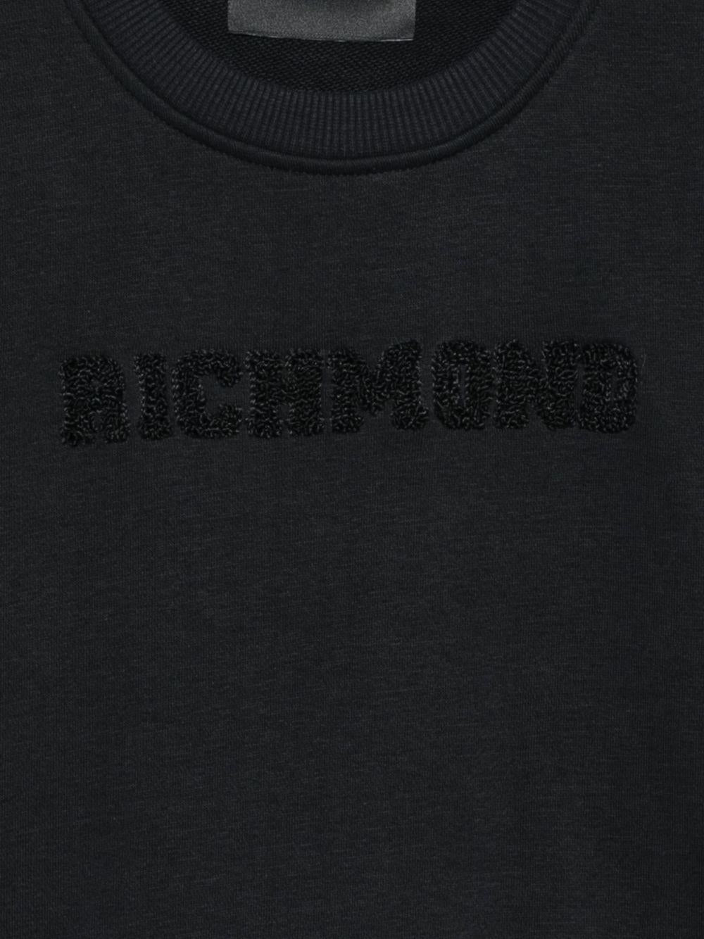 Felpa per bambino John Richmond Junior nero con ricamo - Rubino Kids