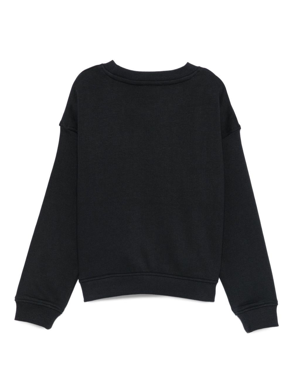 Felpa per bambino John Richmond Junior nero con ricamo - Rubino Kids