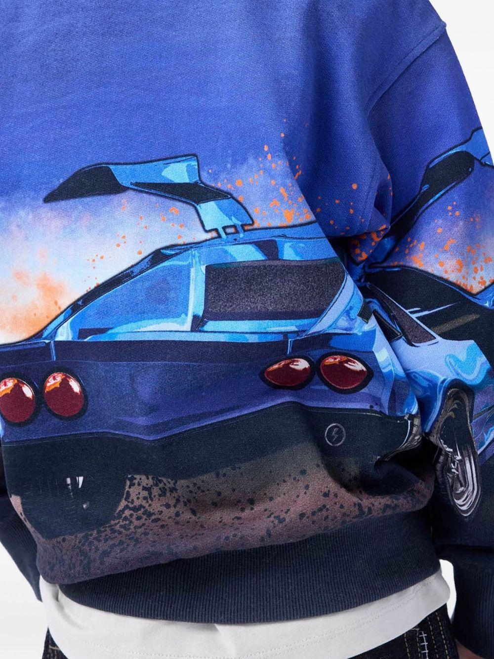 Felpa per bambino Molo blu con stampa grafica - Rubino Kids