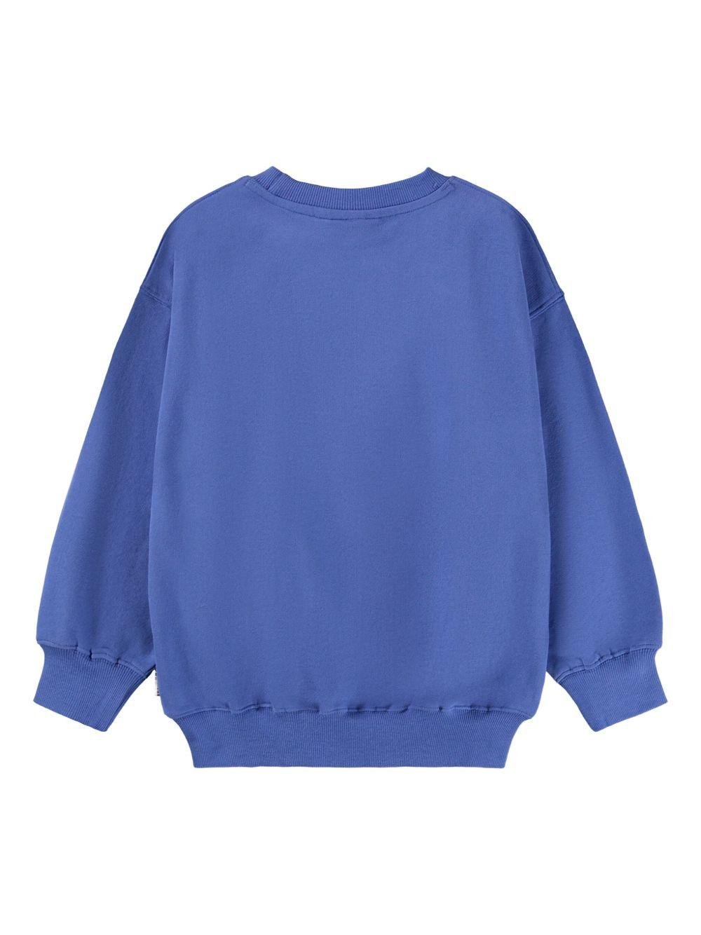 Felpa per bambino Molo blu con stampa grafica smiley - Rubino Kids