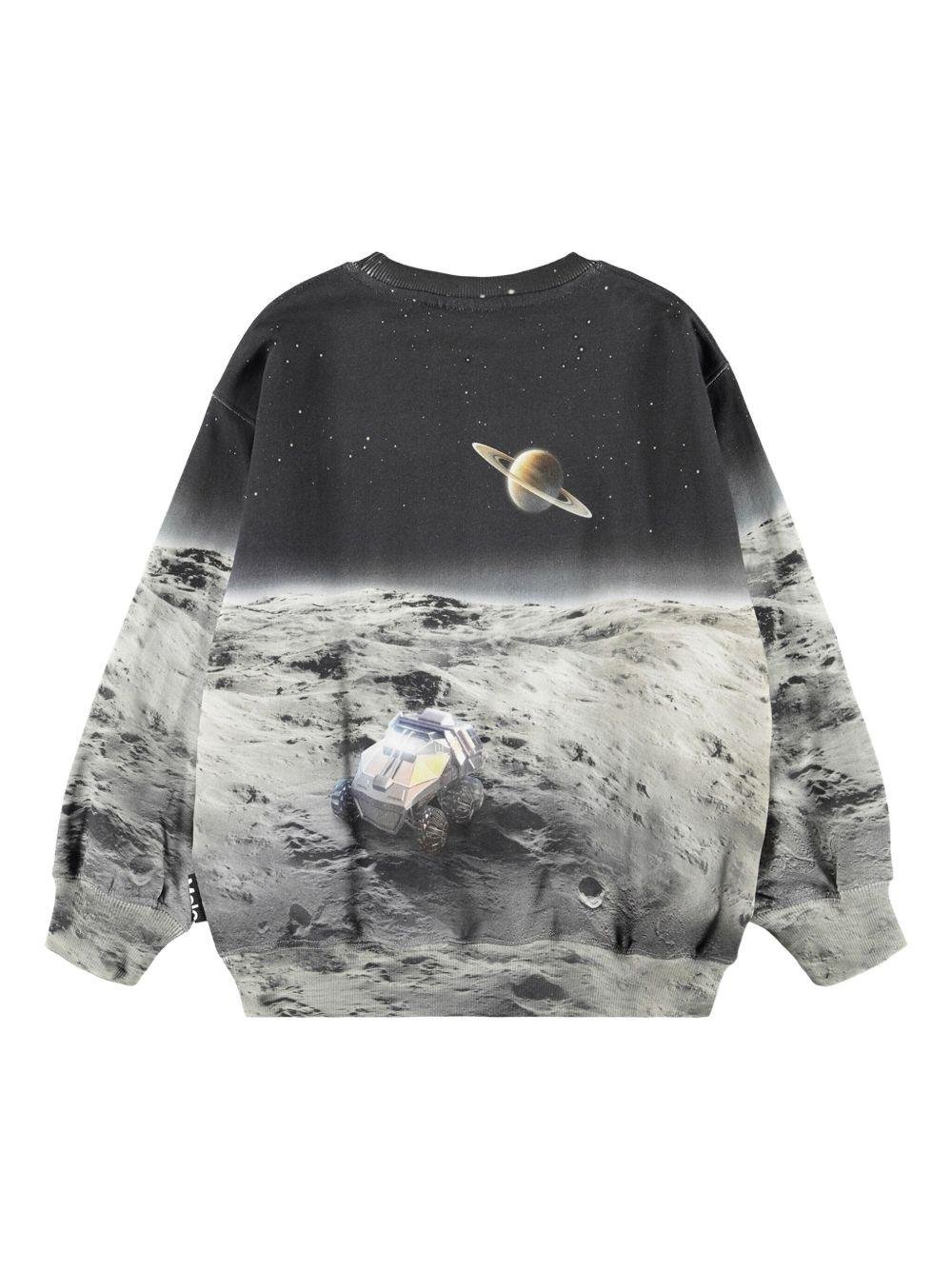 Felpa per bambino Molo grigia con stampa grafica all - over - Rubino Kids