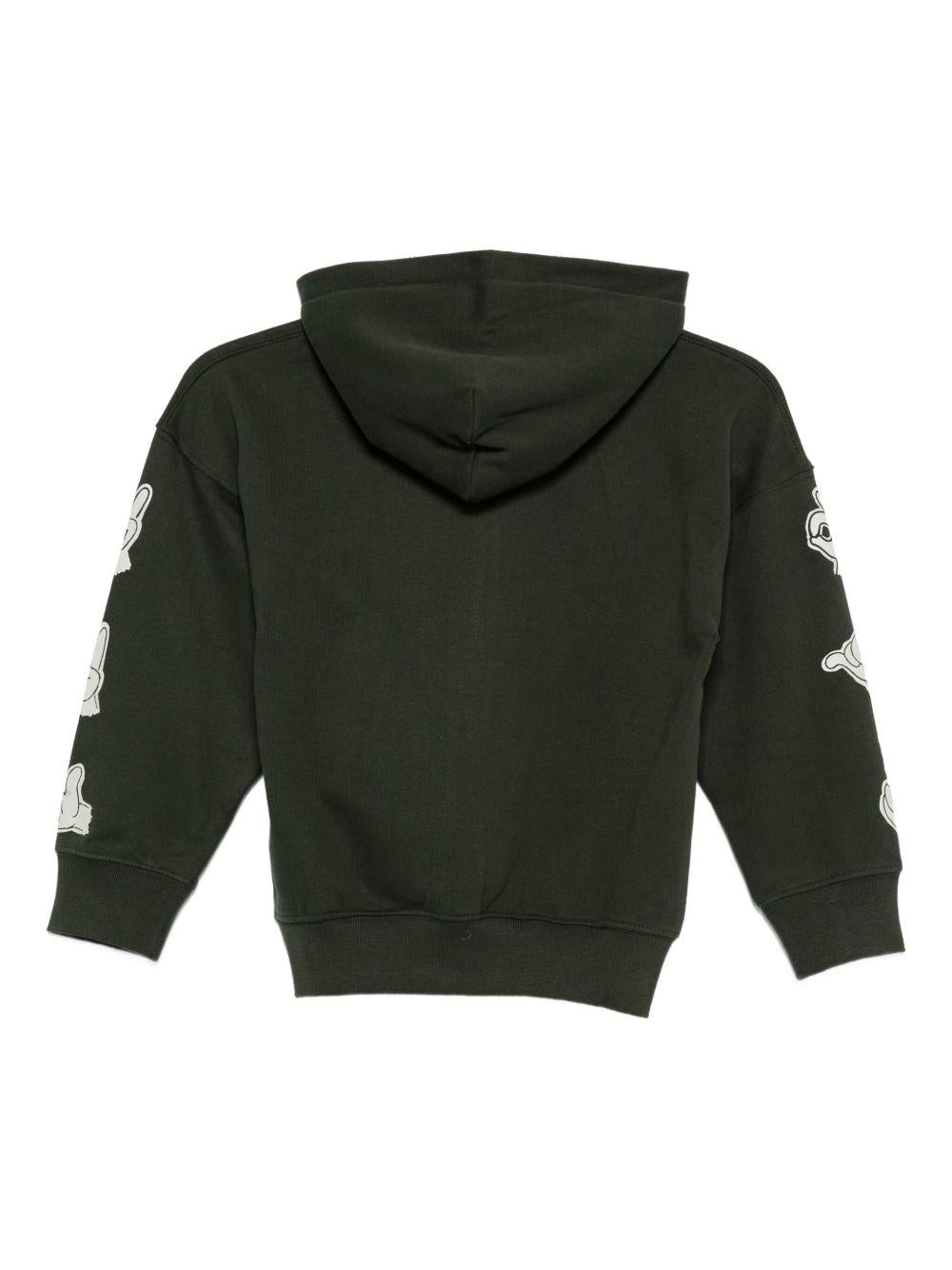 Felpa per bambino Molo verde con cappuccio - Rubino Kids