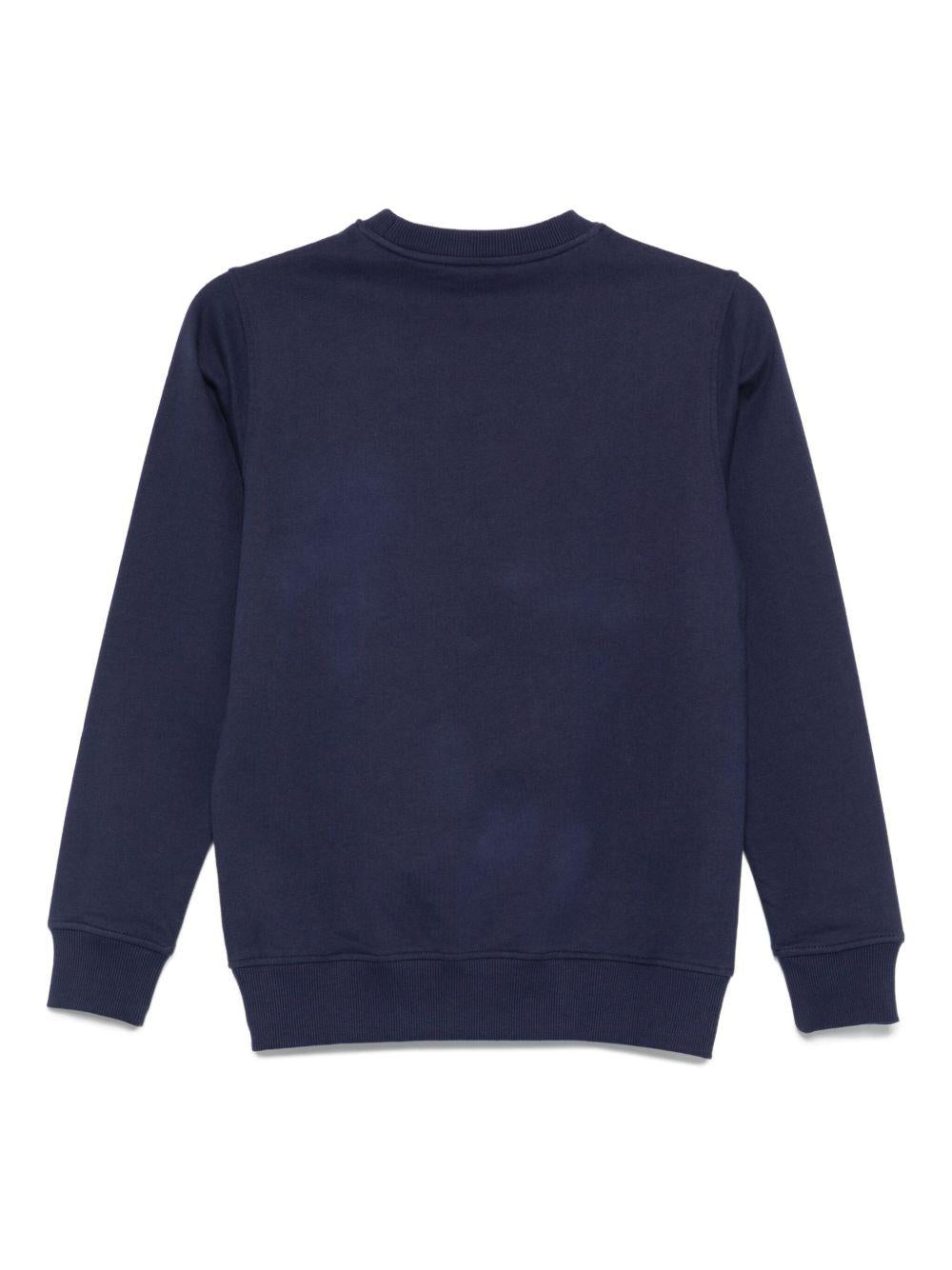 Felpa per bambino Moschino Kids blu con stampa Teddy Bear - Rubino Kids