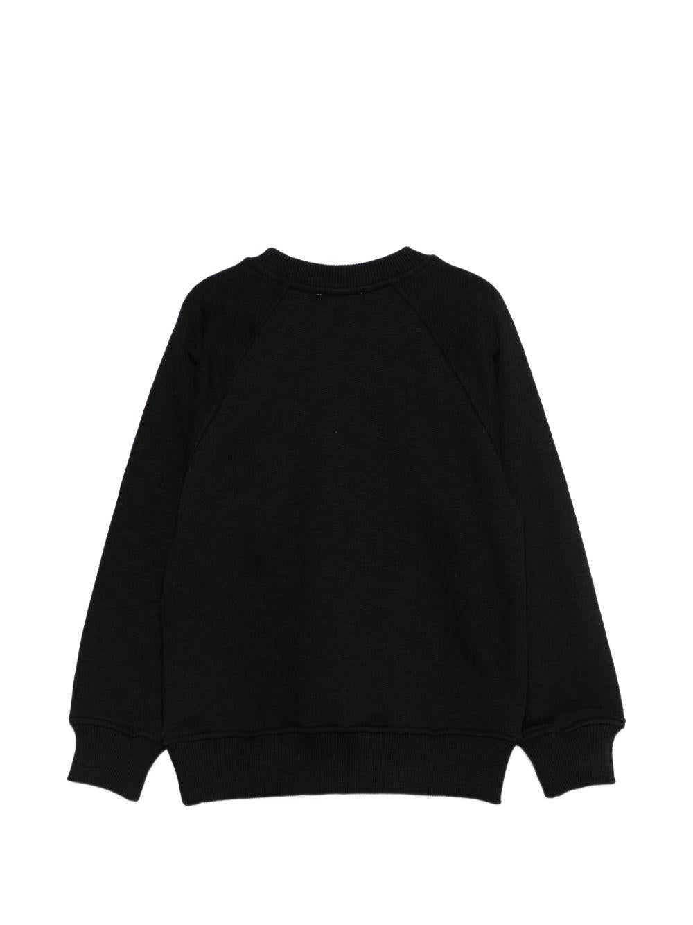 Felpa per bambino Moschino Kids nera con logo sul davanti - Rubino Kids