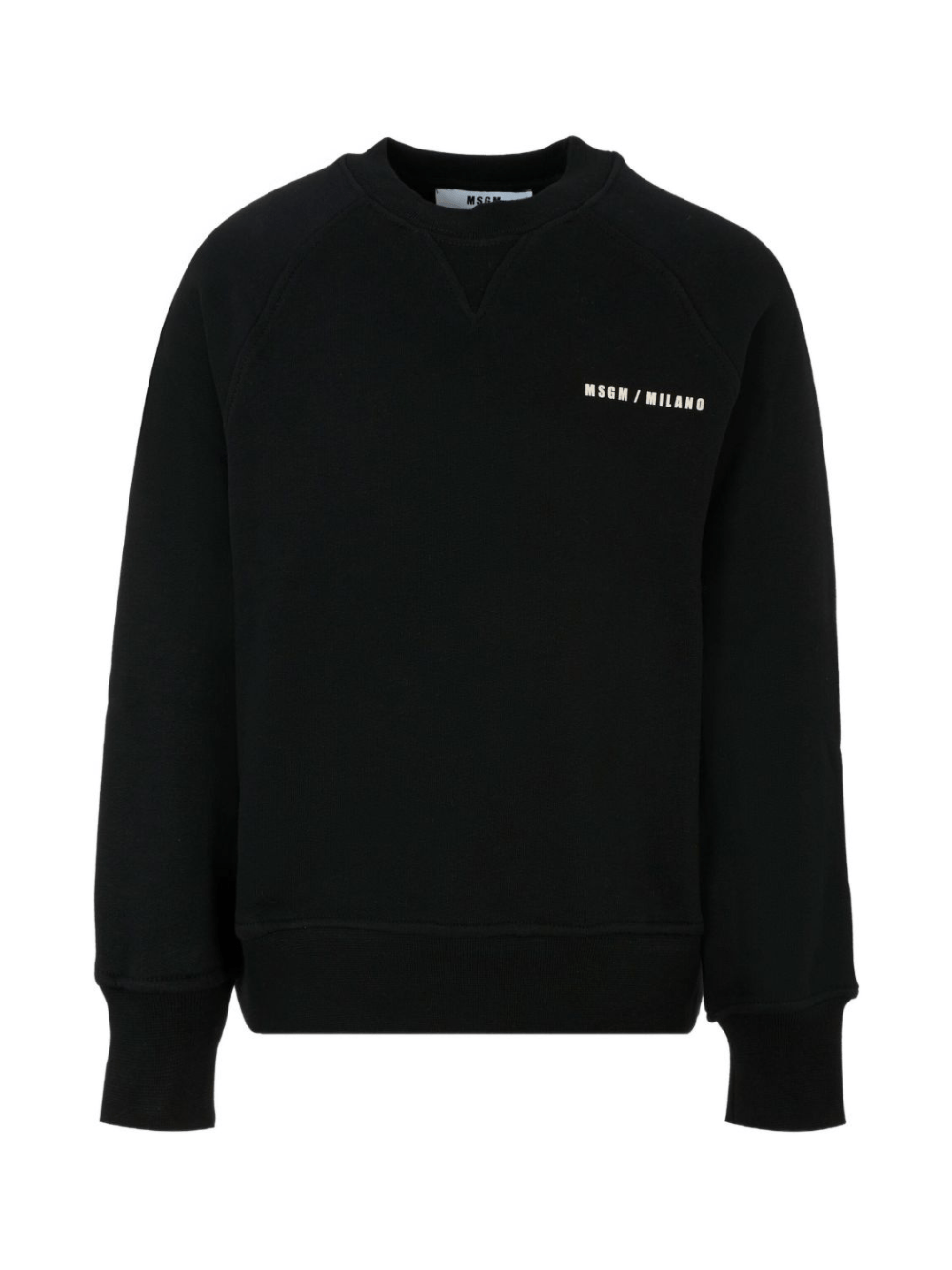 Felpa per bambino MSGM Kids nero con stampa logo - Rubino Kids