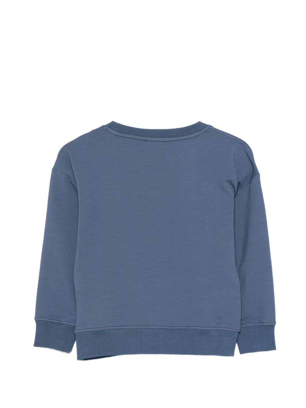 Felpa per bambino Paul & Shark Junior blu con stampa logo sul davanti - Rubino Kids