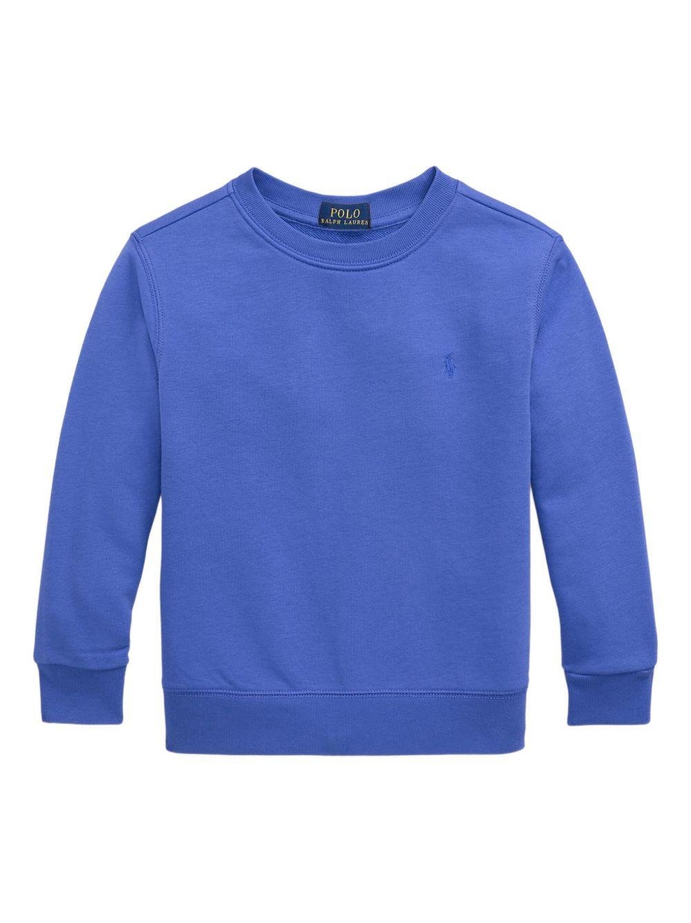 Felpa per bambino POLO RALPH LAUREN KIDS blu con ricamo Polo Pony - Rubino Kids