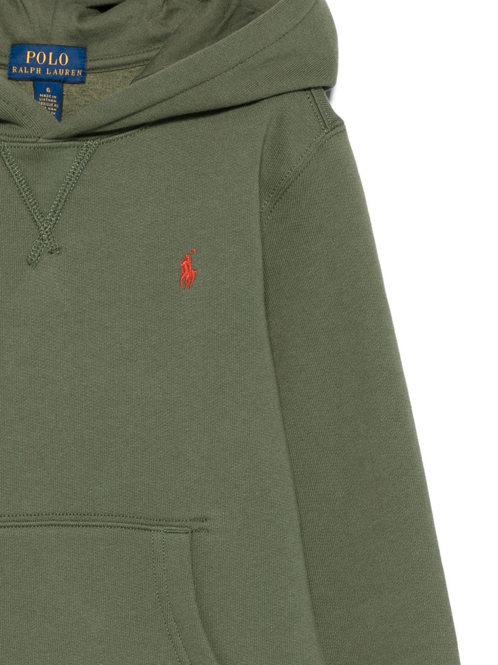 Felpa per bambino Polo Ralph Lauren Kids verde con logo Polo Pony - Rubino Kids