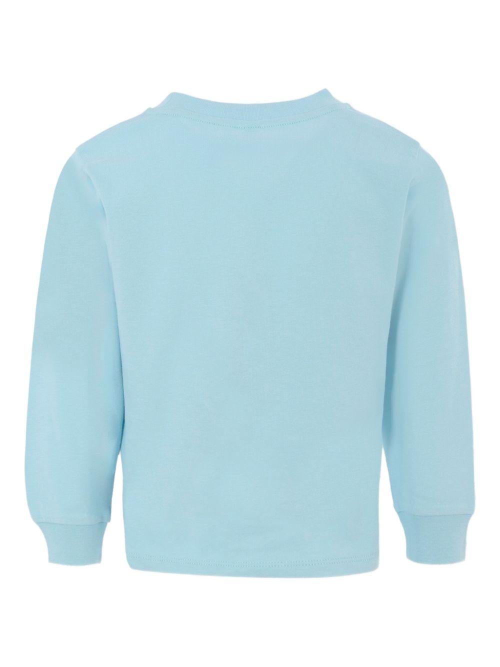 Felpa per bambino Stella McCartney Kids azzurro a maniche lunghe con stampa - Rubino Kids