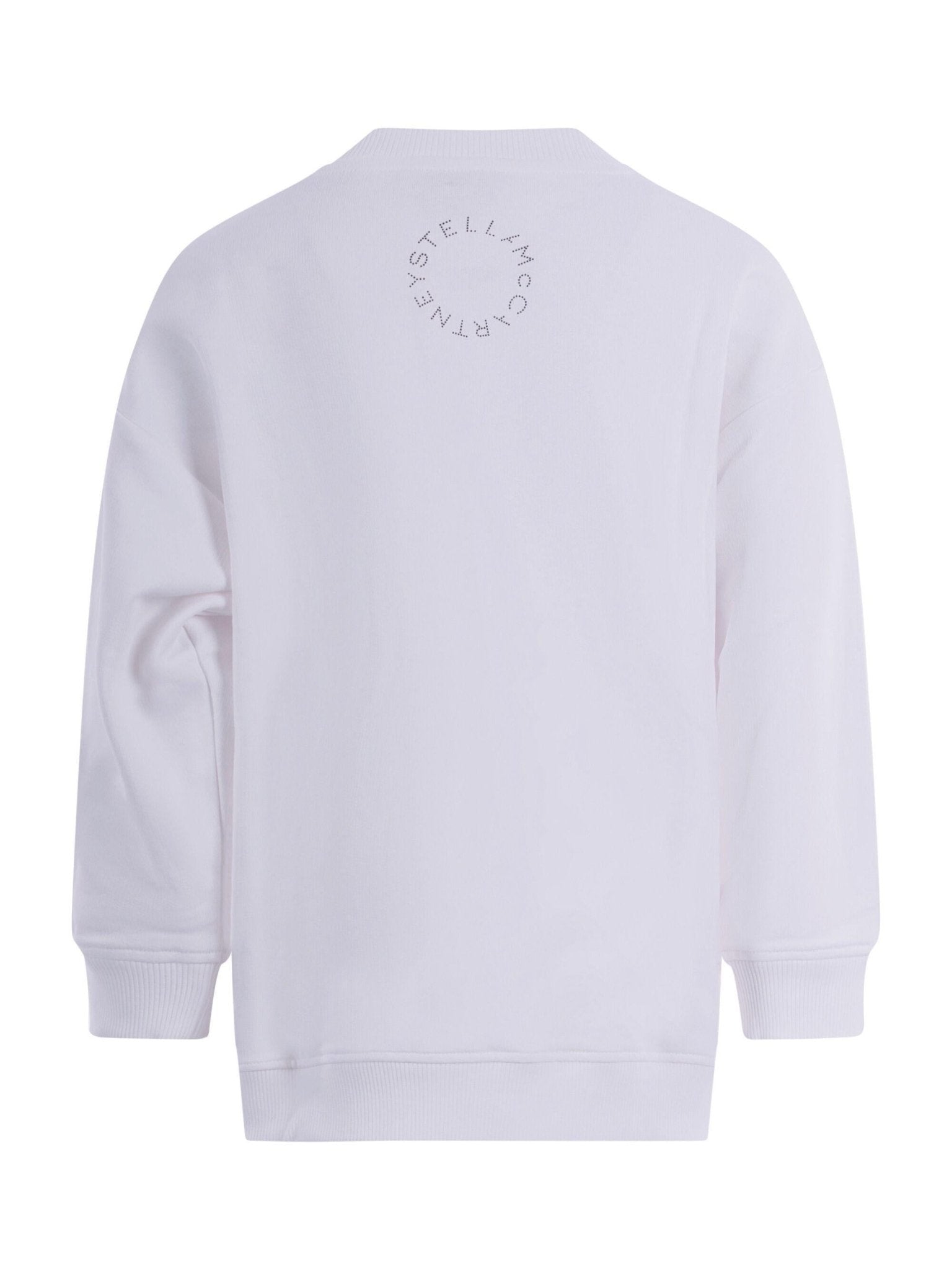 Felpa per bambino Stella McCartney Kids bianca con scritta "About flippping time!" - Rubino Kids