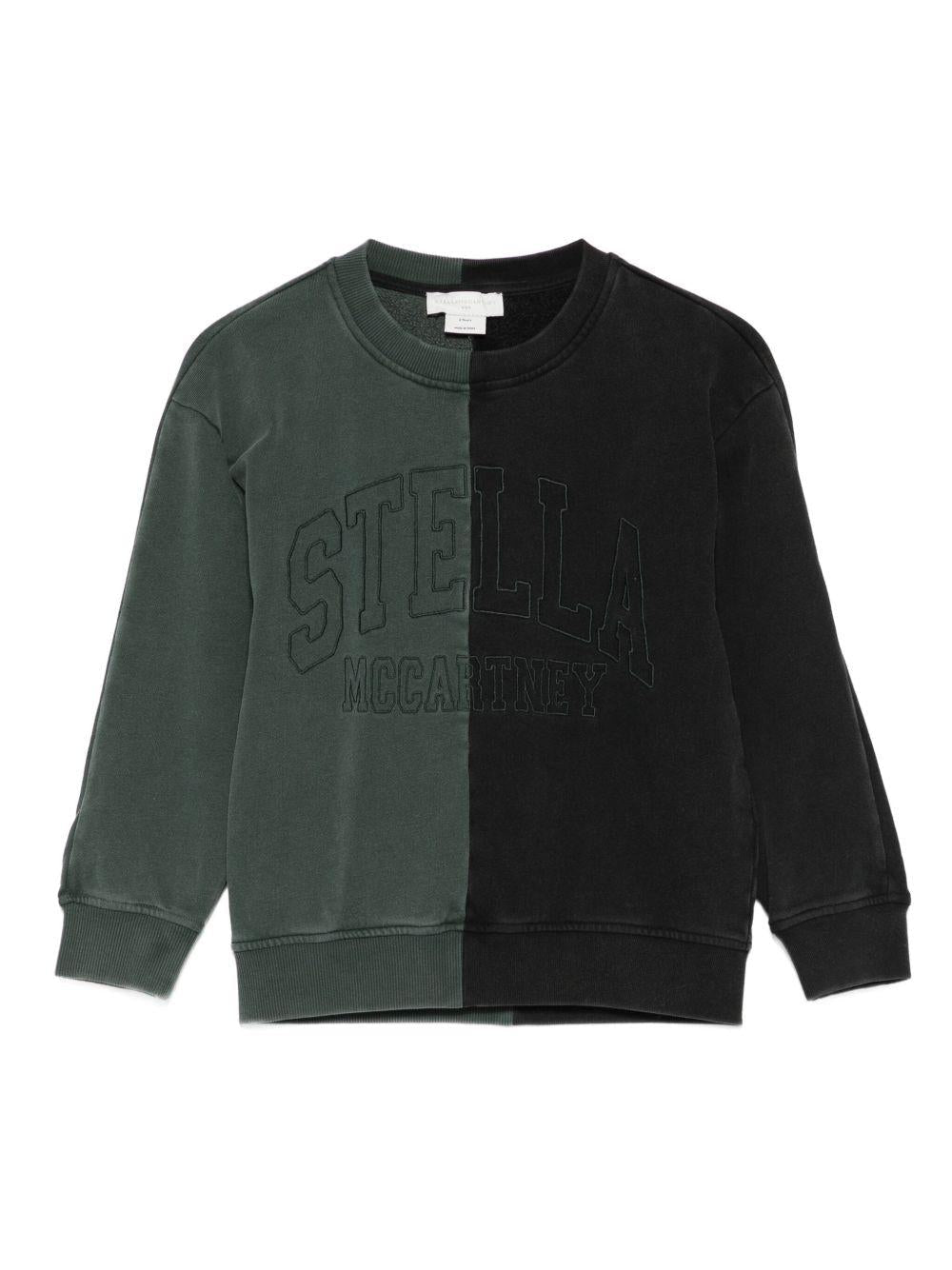 Felpa per bambino Stella McCartney Kids bicolore con logo - Rubino Kids